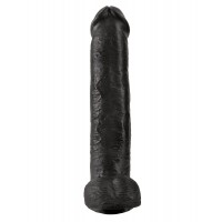 Чёрный фаллоимитатор-гигант King Cock 15 with Balls - 40,6 см.