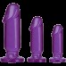 Анальные фаллоимитаторы в наборе 3 шт фиолетовые Crystal Jellies - Anal Starter Kit - Purple
