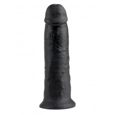 Чёрный фаллос-гигант King Cock 10 - 25,4 см
