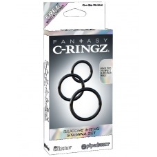 Набор эрекционных колец Fantasy C-Ringz Silicone 3-Ring Stamina Set