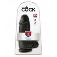 Фаллоимитатор реалистик утолщенный King Cock 9 Chubby - Black
