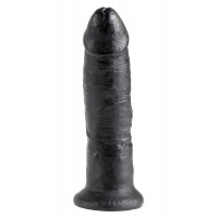 Чёрный фаллоимитатор King Cock 9 - 22,9 см